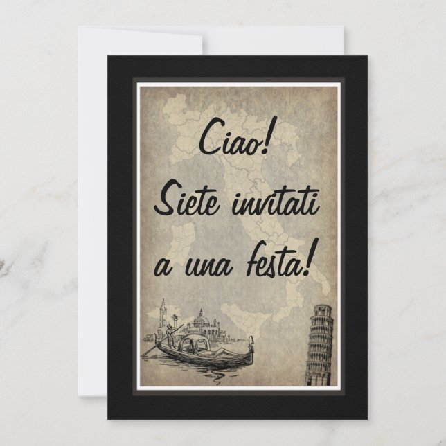 Convite de Festa Italiana (Frente)