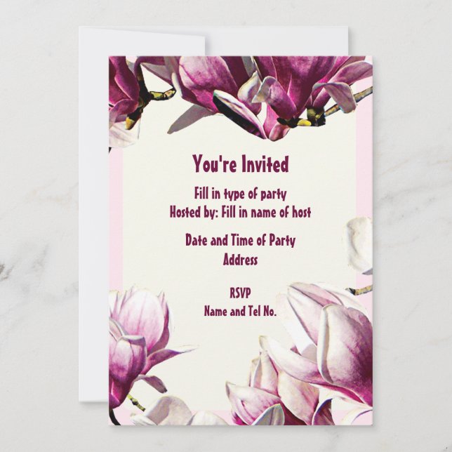 Convite de Festa - Magnolia Design (Frente)