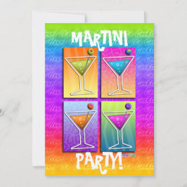 Convite de Festa MARTINIS Pop Art (5X7)