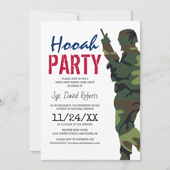 Convite de Festa Militar para Soldado (Frente)
