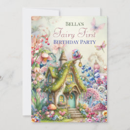 Convite de Festa no Bosque Encantado da Fada das F