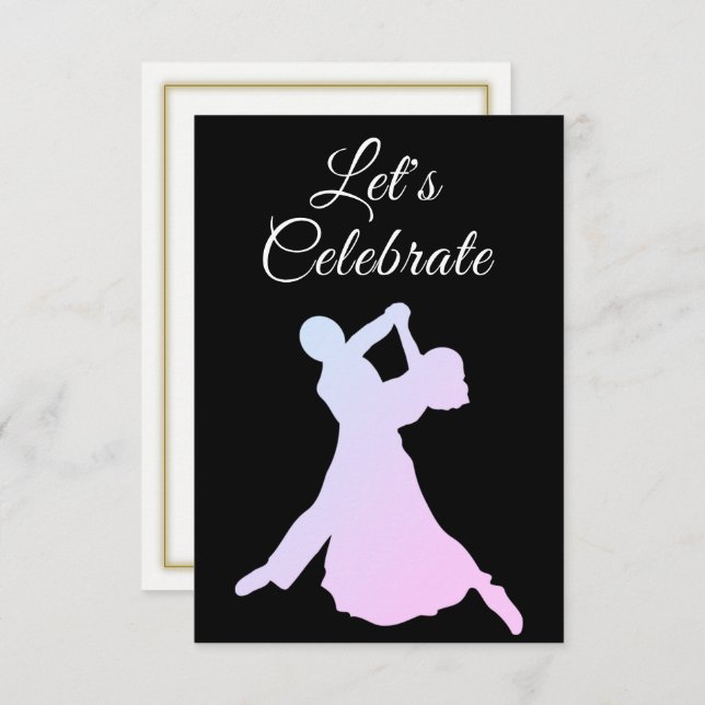 Convite de Festa para Casal Dançando (Frente/Verso)