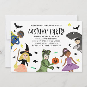 Convite de festa para fantasia de Halloween modern