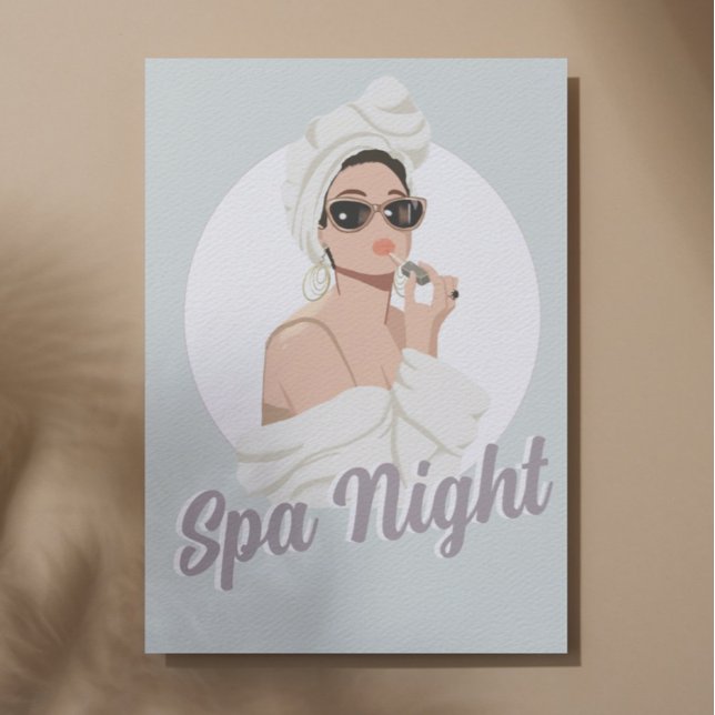 Convite de Festa Personalizado - Aniversário de Me (Spa Day Girls Birthday Party Invitation Template)