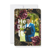 Convite de Festa Preto e Dourado | Nome Personaliz