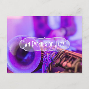 Convite de festa retrô com tema de Jazz Blues