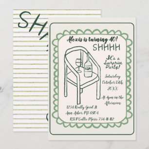 Convite de Festa Surpresa Silenciosa