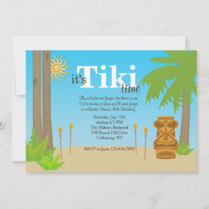Convite de Festa Tiki