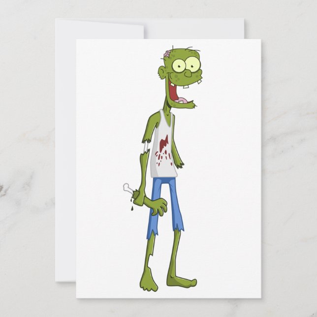 Convite de Festa Zumbi – Cartão de Halloween (Frente)