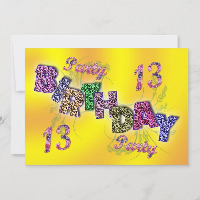 convite de festas 13 (Frente)