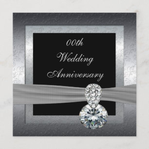 Convite de festas 25 Silver Casamento de Aniversár