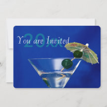 Convite de festas 3 do coquetel de véspera de ano