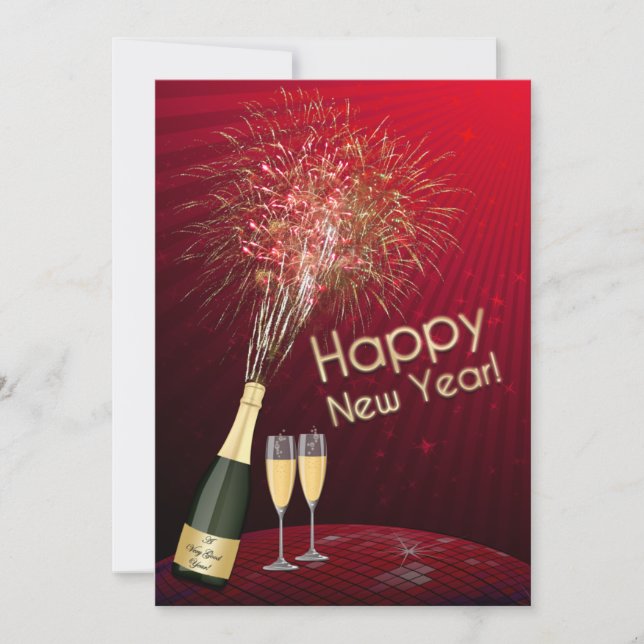 Convite de festas 3 do Vamos do fogos de artifício (Frente)