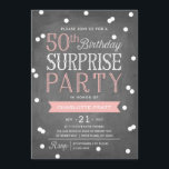 Convite de festas 50ª Surpresa de Confetti| Aniver<br><div class="desc">Este Convite de festas de Surpresa de Bico e na moda 50º aniversário apresenta um tema de confete elegante com a tipografia moderna. no quadro. Para um convite ainda mais memorável, selecione uma forma recortada, um papel texturizado ou um papel com espessura dupla. Para um ano de aniversário personalizado, por...</div>
