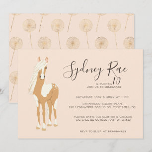 Convite de festas adolescente Horseback