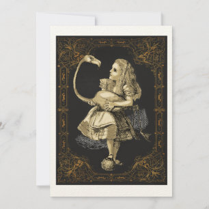 Convite de festas Alice & Flamingo Alice Wonderlan