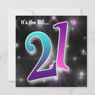 Convite de festas aniversário de 21 anos divertido