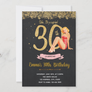 Convite de festas aniversário de 30 anos