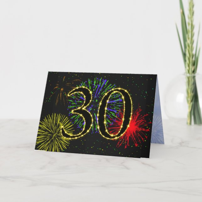 Convite de festas aniversário de 30 anos (Frente)