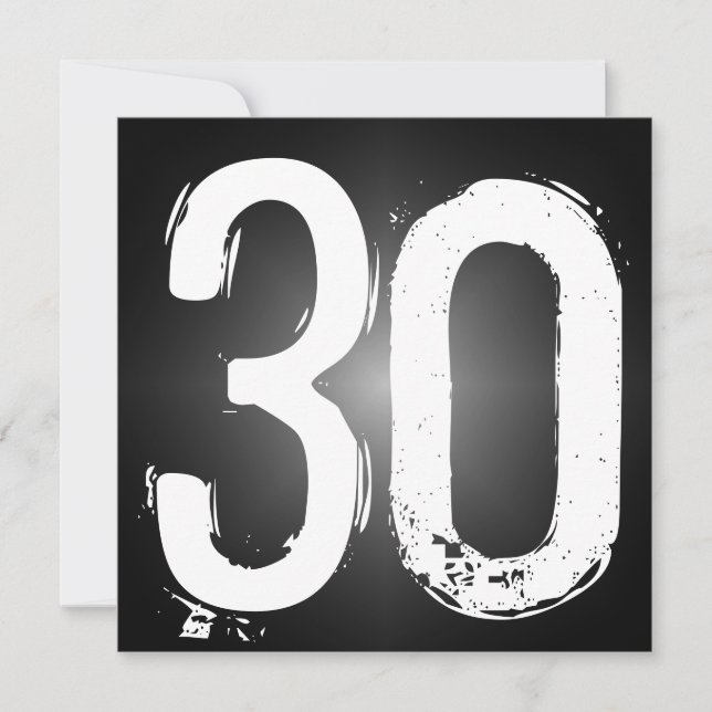 Convite de festas aniversário de 30 anos (Frente)