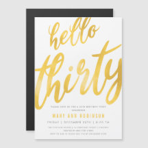 Convite de festas aniversário de 30 anos do tipo f