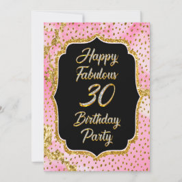 Convite de festas aniversário de 30 anos Feliz