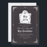 CONVITE DE FESTAS aniversário de 30 anos preto RIP<br><div class="desc">CONVITE DE FESTAS aniversário de 30 anos Black Funny de 20 s</div>