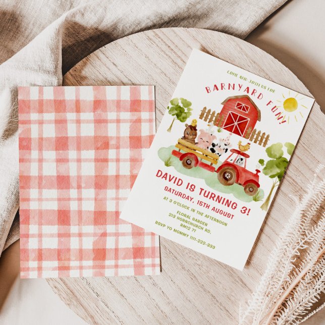 Convite de festas aniversário de 3 anos de animais (Criador carregado)