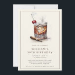 Convite de festas aniversário de 40 anos<br><div class="desc">Convite de festas coquetel-aniversário de 40 anos Convite de festas - Estilo Masculino clássico celebra em estilo com um ajustado de convite ousado e eterno para um homem de distinção. Este convite de festas apresenta um sofisticado coquetel antiquado sobre as rochas, complementado por um charuto iluminado — captando a essência...</div>