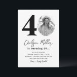 Convite de festas aniversário de 40 anos | ANIVERS<br><div class="desc">40º Convite de aniversário de fotografia minimalista. Pronto para ser personalizado por você!</div>