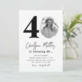 Convite de festas aniversário de 40 anos | ANIVERS