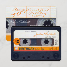 Convite de festas aniversário de 40 anos da fita c