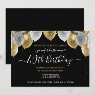 Convite de festas aniversário de 40 anos dos Bal