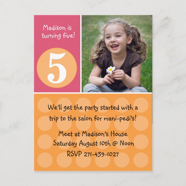 Convite de festas aniversário de criança (Frente)