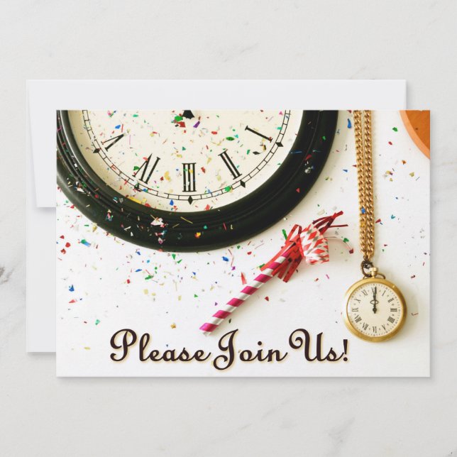 Convite de festas Anos novos (Frente)