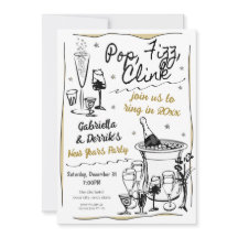 Convite de festas anos novos