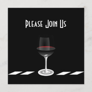 Convite de festas Art Deco Por Favor Junte-Se A Nó