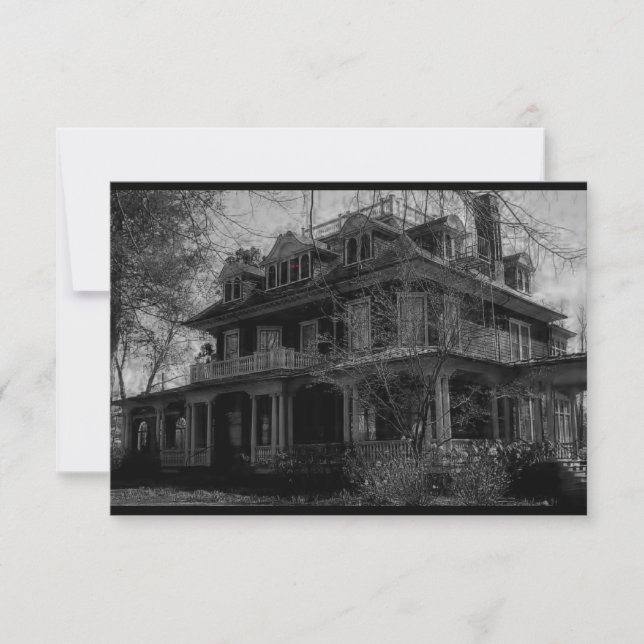 Convite de festas assombrado da mansão (Frente)