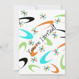 Convite de festas Atômica do século médio