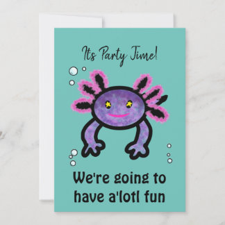 Convite de festas Axoltl