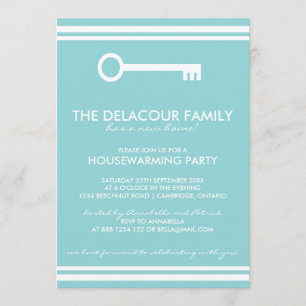 Convite de festas Azul Moderno de Aquecimento Domé