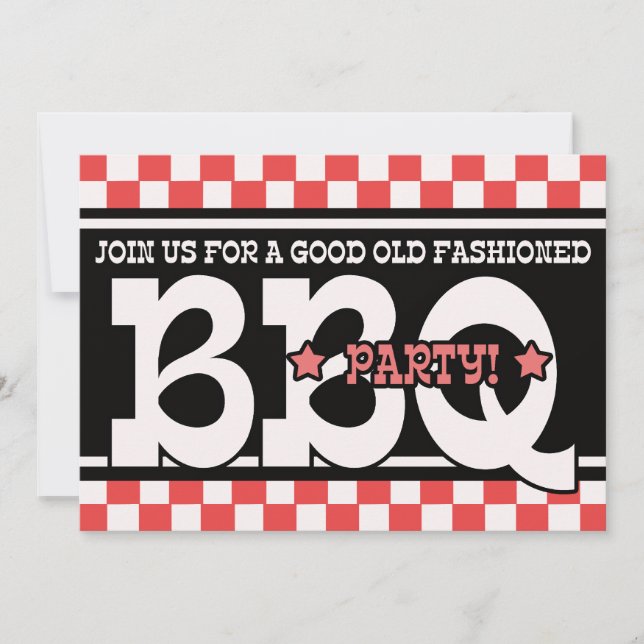 Convite de festas Barbeque (Frente)