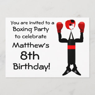 Convite de festas Birthday Boxing