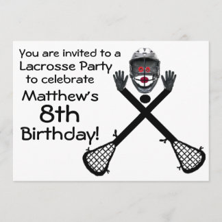 Convite de festas Birthday Lacrosse