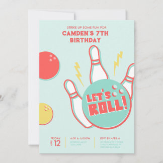 Convite de festas boliche