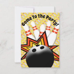 Convite de festas boliche