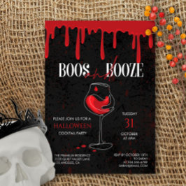Convite de festas Boos e Booze Halloween