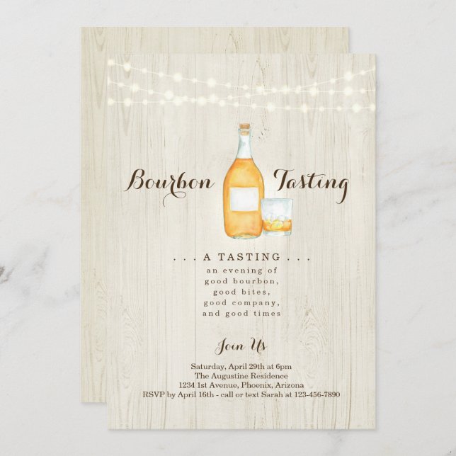 Convite de festas Bourbon (Frente/Verso)