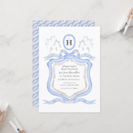 Convite de festas Chá de Coquetes Azul Wedgwood