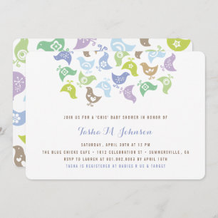 Convite de festas Chá de fraldas Pintinho para Rap